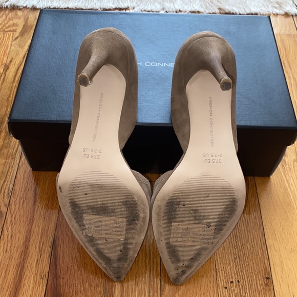 French Connection Suede Pointy Toe Pumps Size 7-7.5 - Picture 8 of 9